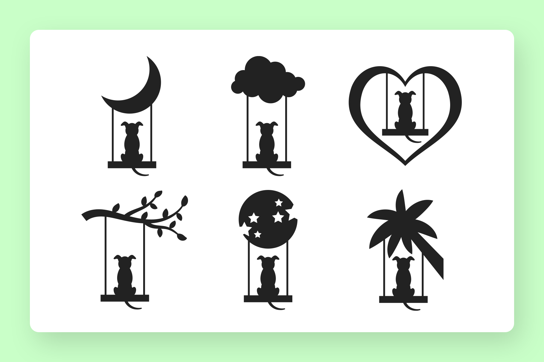 Dog Swing Animal SVG Clipart 1 Dog Swing Animal SVG Clipart