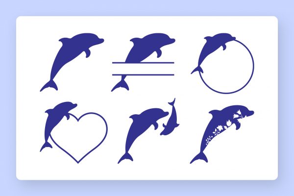 Dolphin Clipart Silhouettes 1