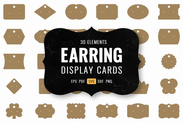 Earrings Display Cards SVG Bundle
