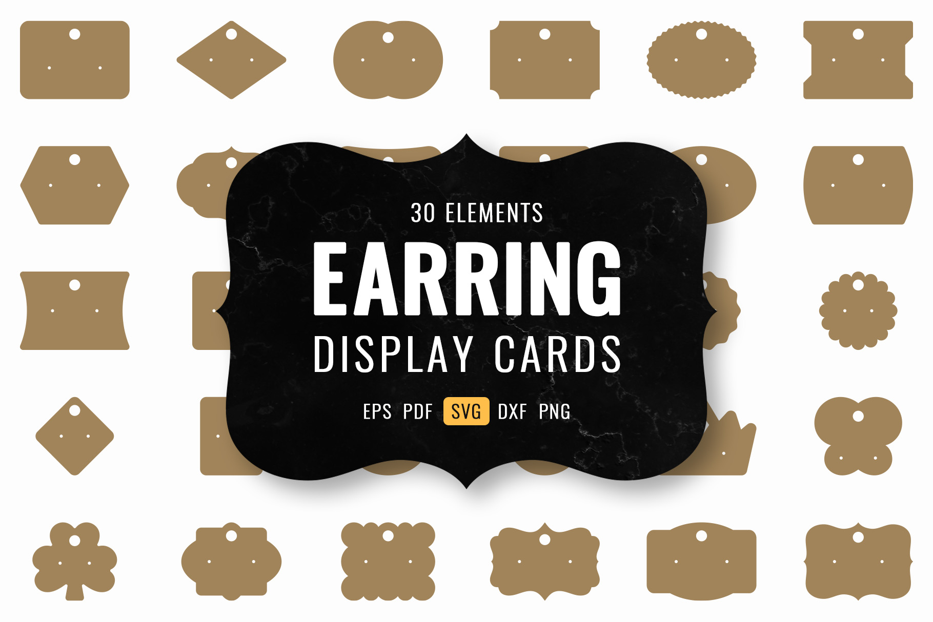 Earrings Display Cards SVG Bundle 1 Earrings Display Cards SVG Bundle