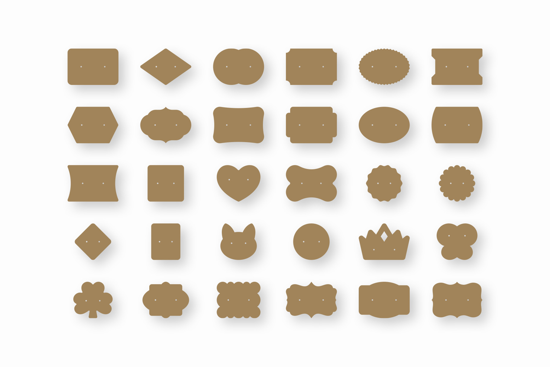 Earrings Display Cards SVG Bundle 3 svg+xml;charset=utf Earrings Display Cards SVG Bundle