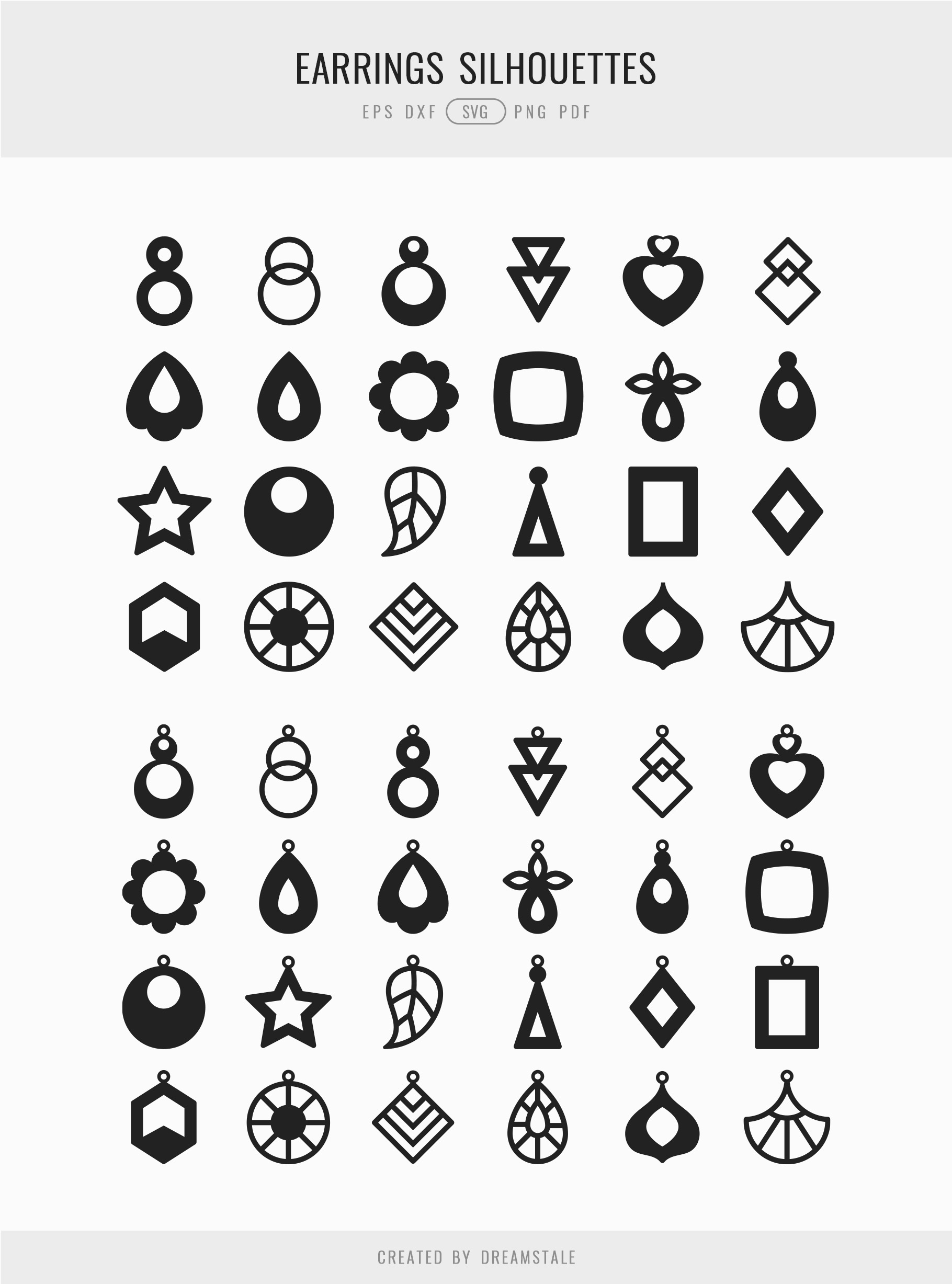 Earrings SVG Clipart Bundle 3 svg+xml;charset=utf Earrings SVG Clipart Bundle