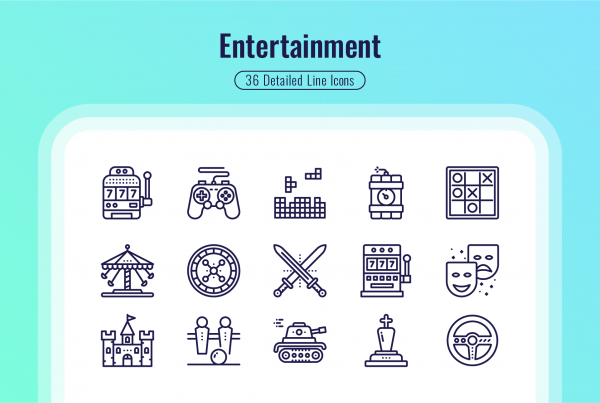 Entertainment & Games Detailed Icons