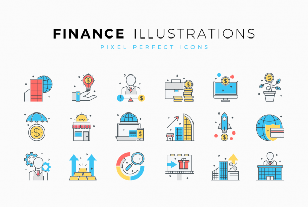 Finance Business Illustrations 1 Scalable Vector Icons