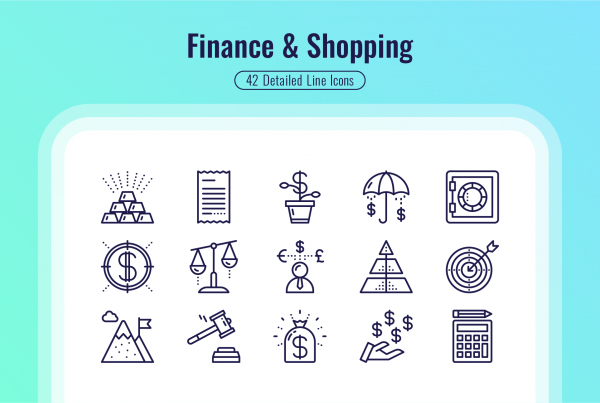 Finance & Shopping Detailed Icons