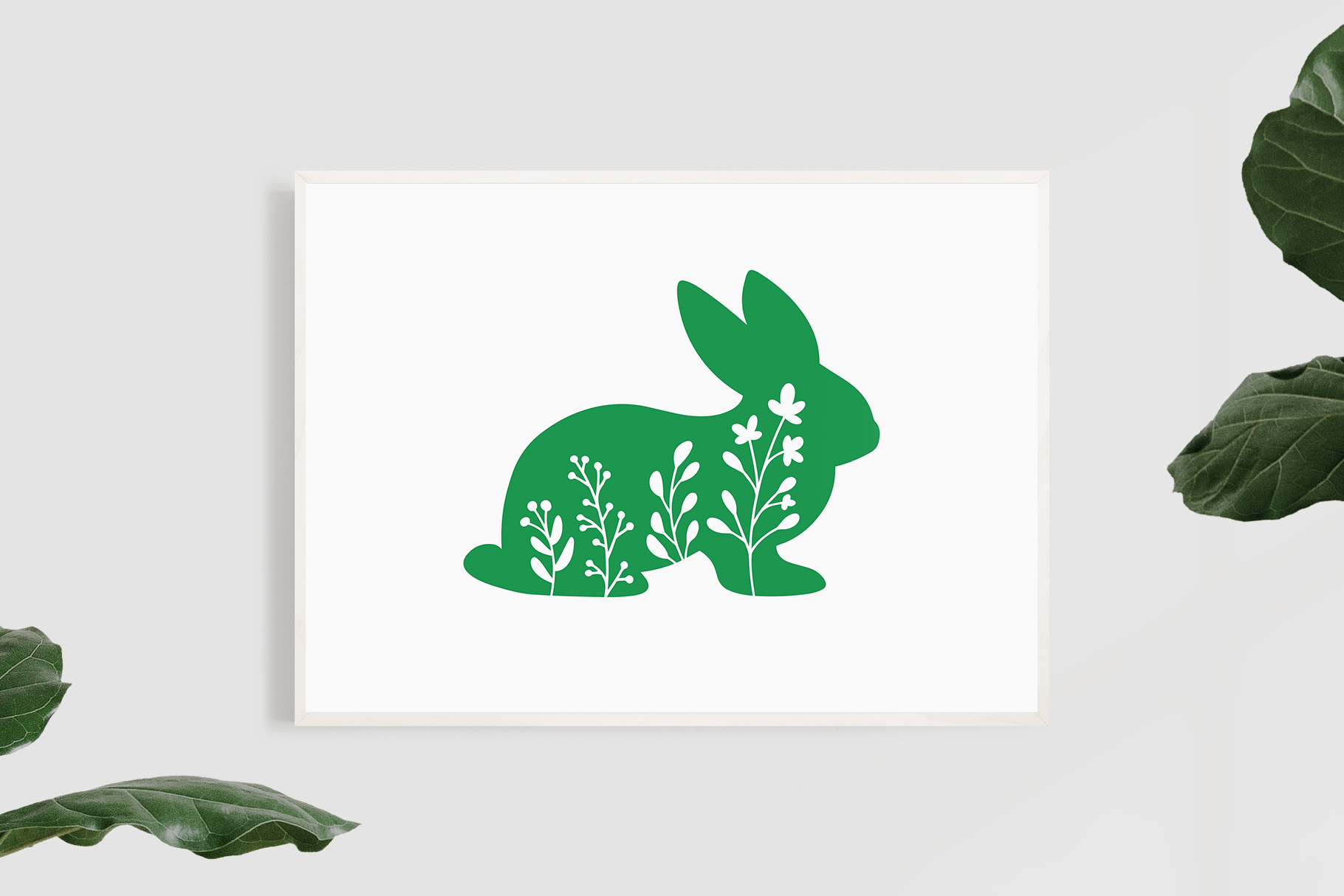 Floral Bunnies SVG Animal Silhouettes 3 svg+xml;charset=utf Floral Bunnies SVG Animal Silhouettes