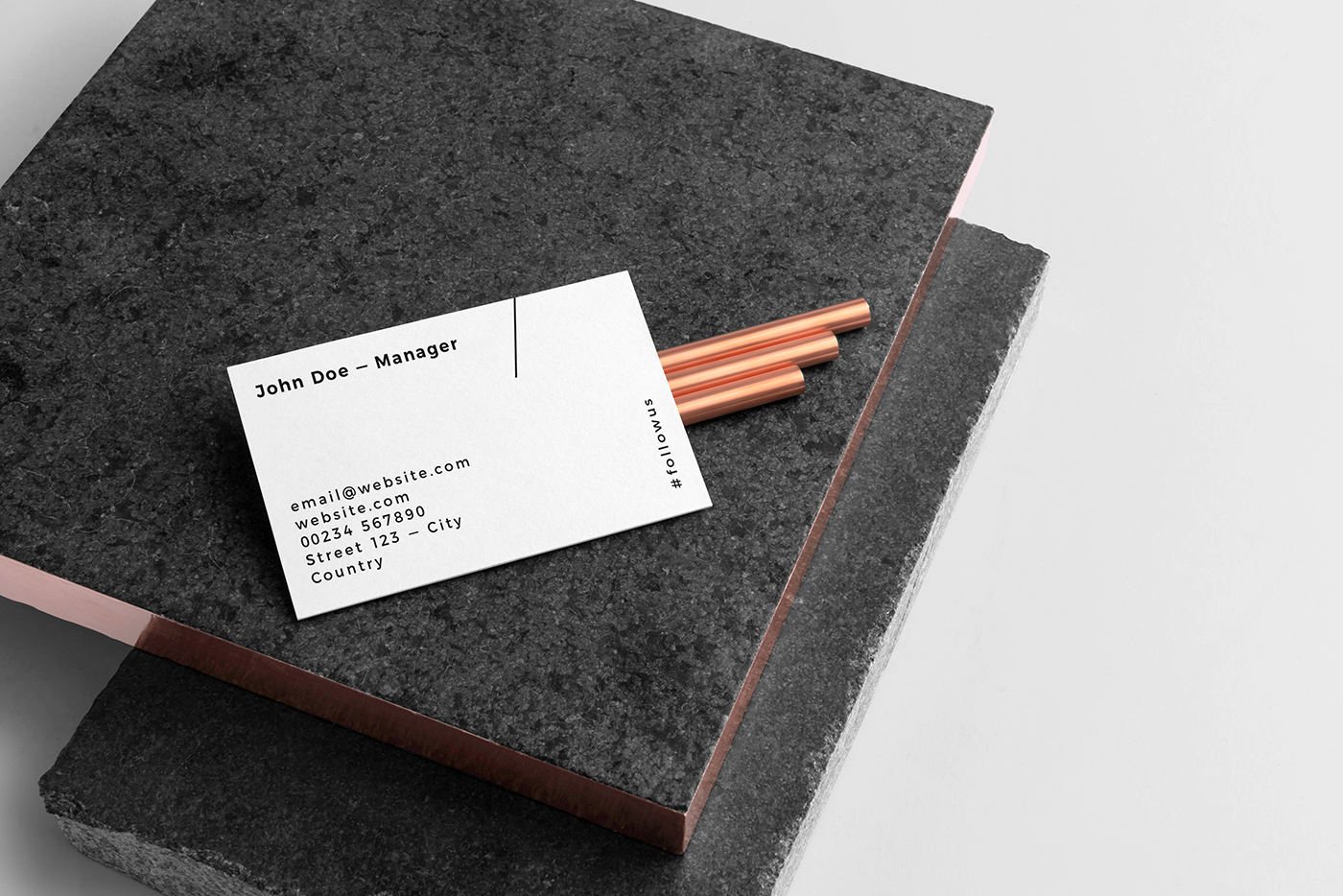 Free Black & White Business Card Template 3 svg+xml;charset=utf Free Black & White Business Card Template