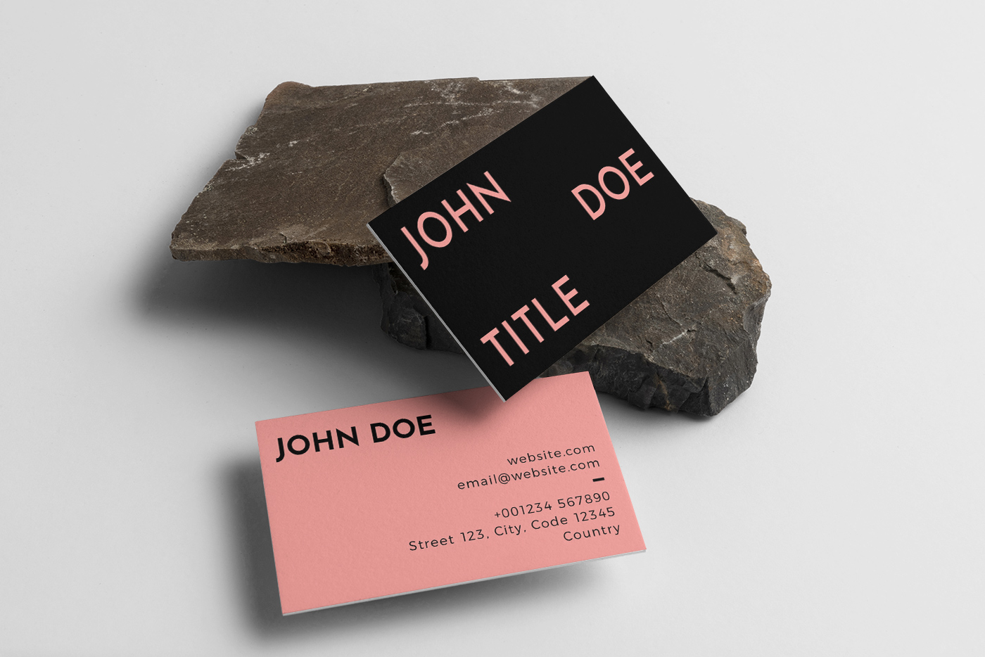 Free Black & Pink Business Card Template 2 svg+xml;charset=utf Free Black & Pink Business Card Template