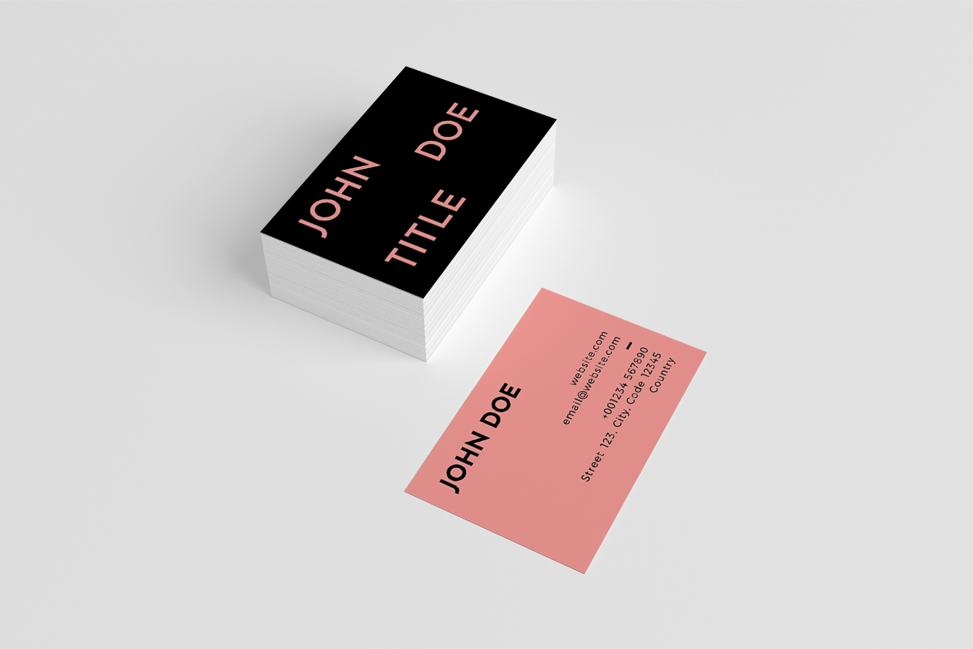 Free Black & Pink Business Card Template 3 svg+xml;charset=utf Free Black & Pink Business Card Template