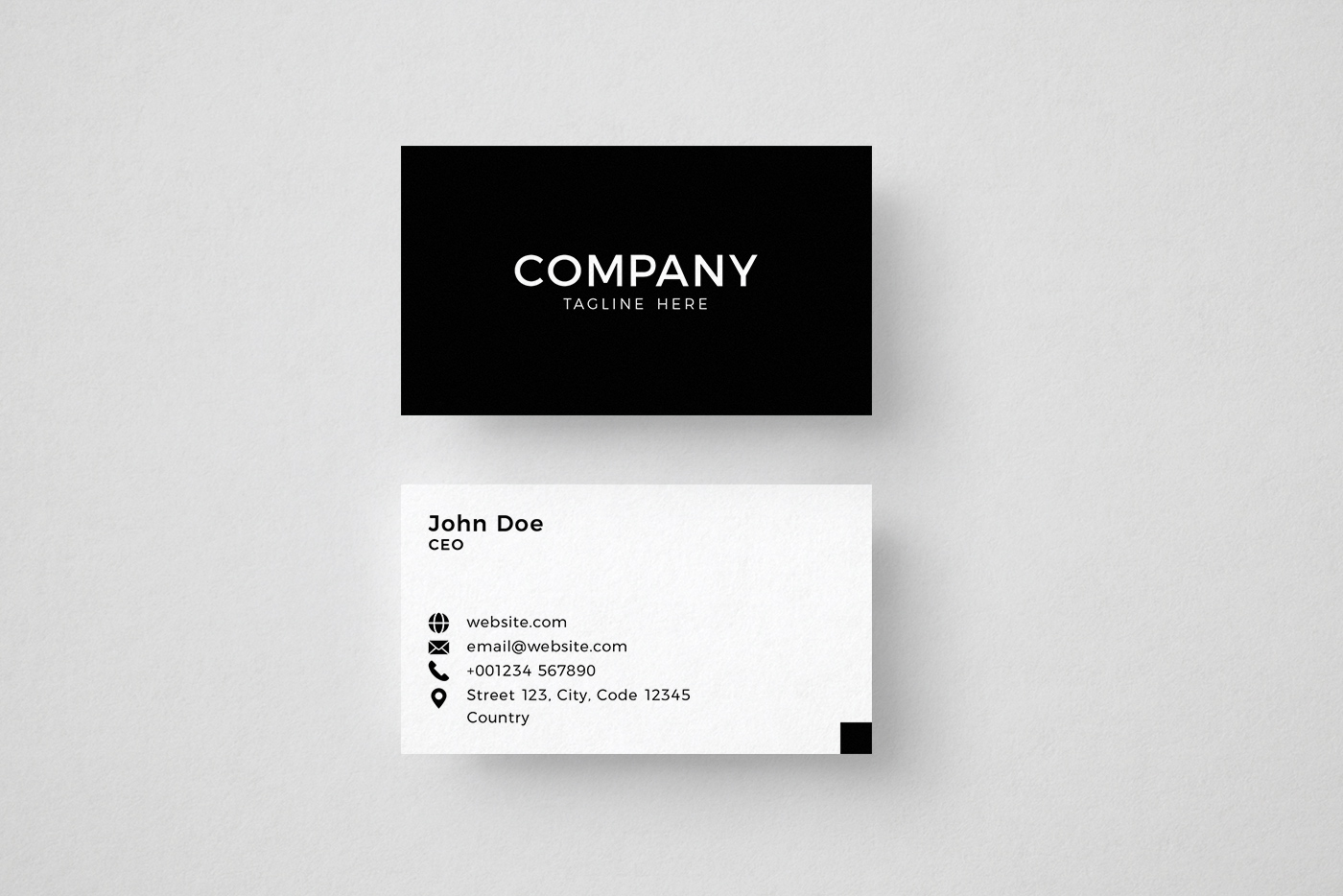 Free BW Simplistic Business Card Template 1 svg+xml;charset=utf Free BW Simplistic Business Card Template