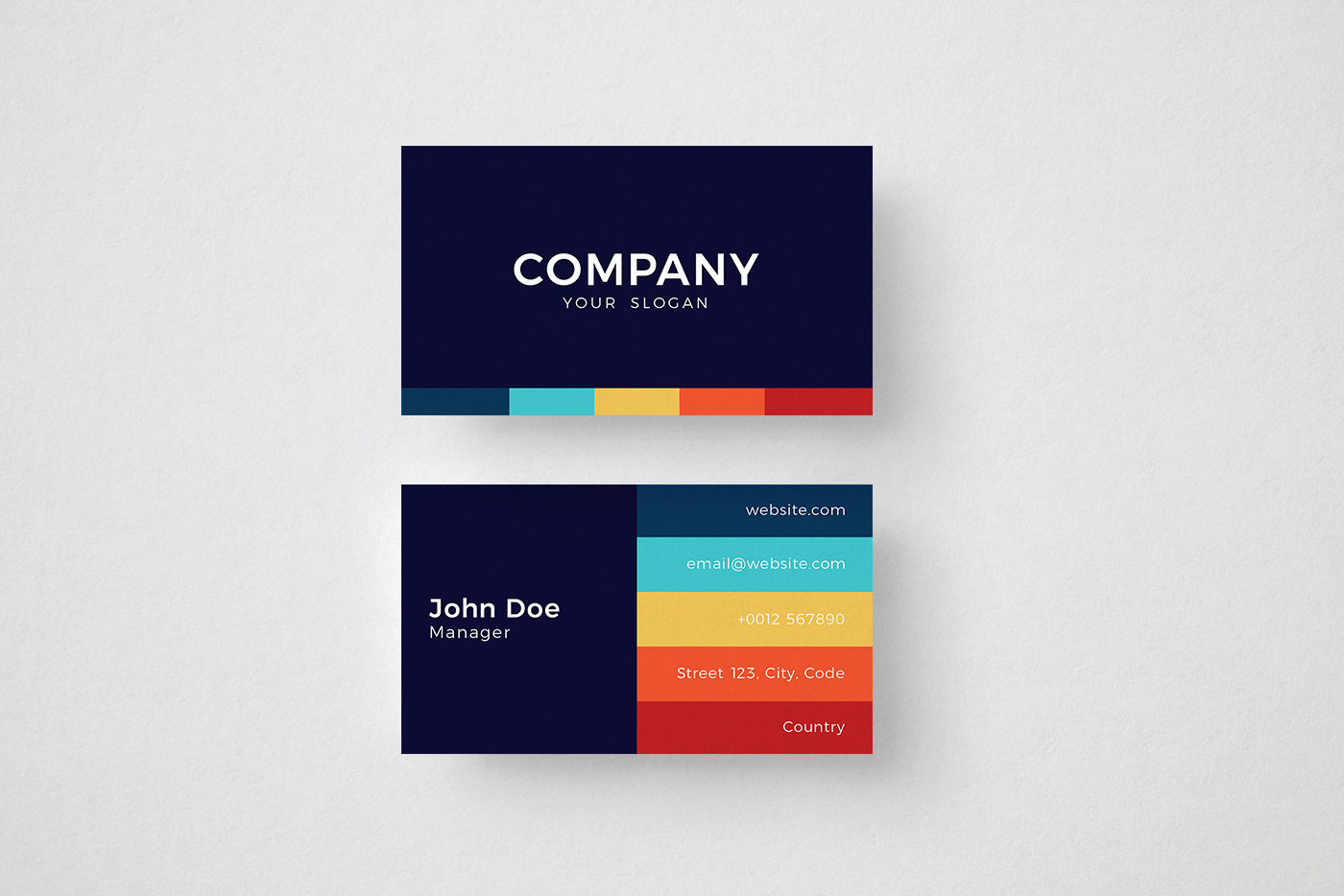 Free Simplistic & Colourful Business Card Template 1 svg+xml;charset=utf Free Simplistic & Colourful Business Card Template