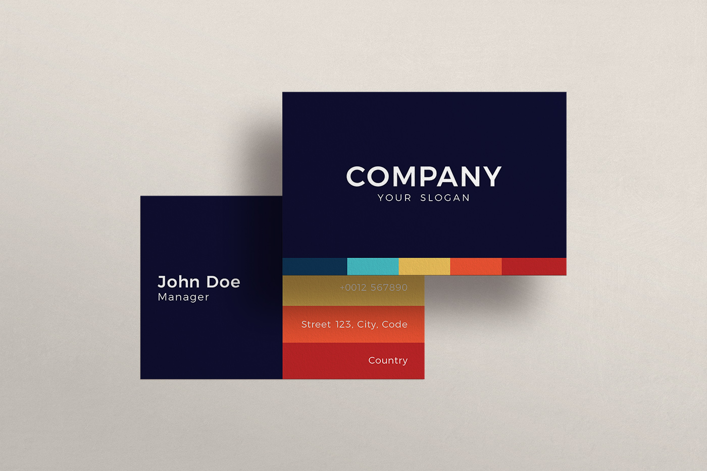 Free Simplistic & Colourful Business Card Template 3 svg+xml;charset=utf Free Simplistic & Colourful Business Card Template