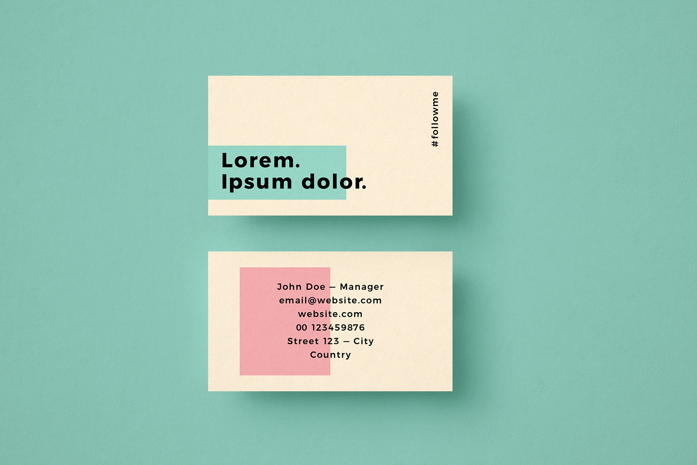 Free Colourful Simplistic Business Card Template 1 Free Colourful Simplistic Business Card Template