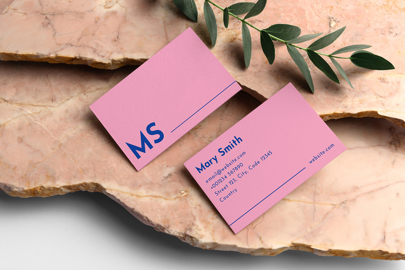 Free Extended Line Business Card Template 2 Free Logo & Business Card Templates