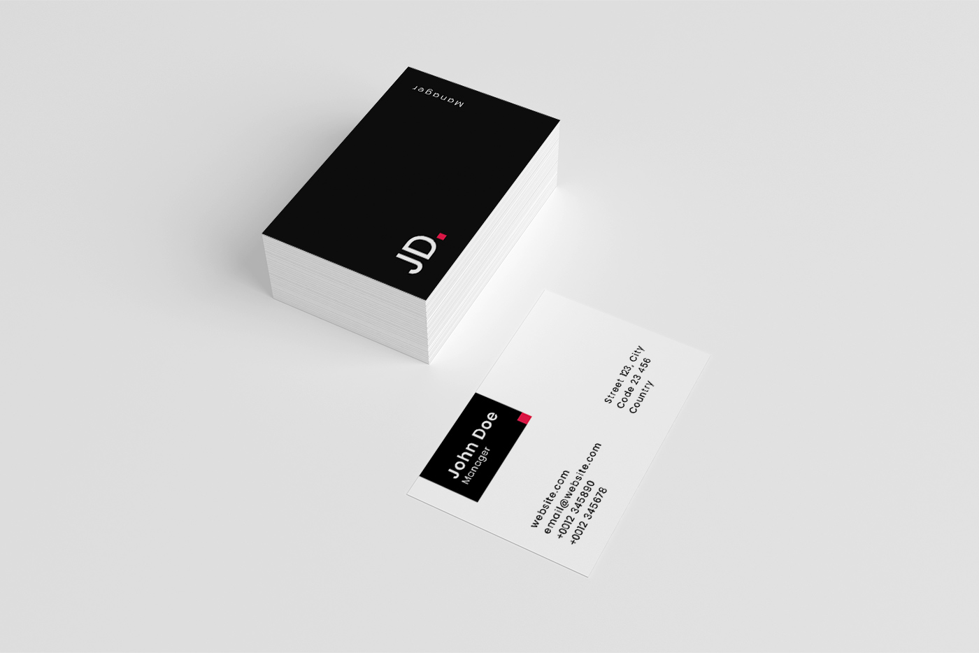 Free Manager Dark Business Card Template 3 svg+xml;charset=utf Free Manager Dark Business Card Template