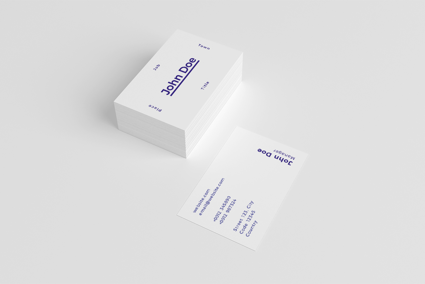 Free Simplistic Business Card Template 2 svg+xml;charset=utf Free Simplistic Business Card Template