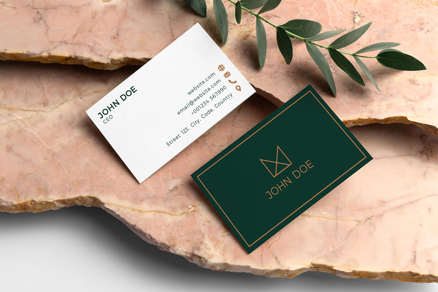 Geometric Crown Business Card Template 2 svg+xml;charset=utf Geometric Crown Business Card Template