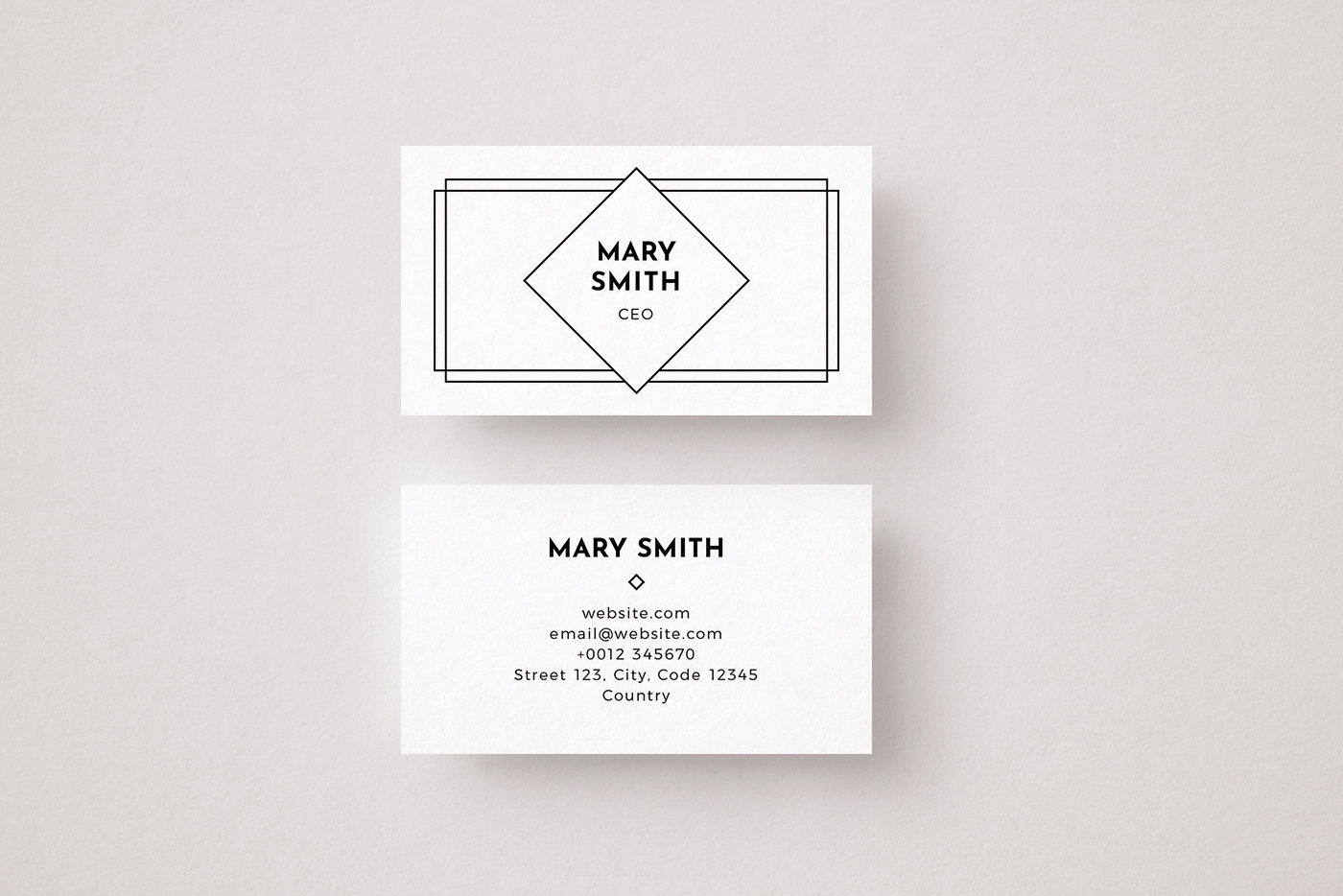 Geometric Frames Business Card Template 1 Geometric Frames Business Card Template
