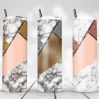 Geometric Gold Marble Tumbler Sublimation Designs