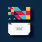 Geometric Shapes Business Card Template 1 Modern Business Card Templates Bundle Vol. 1