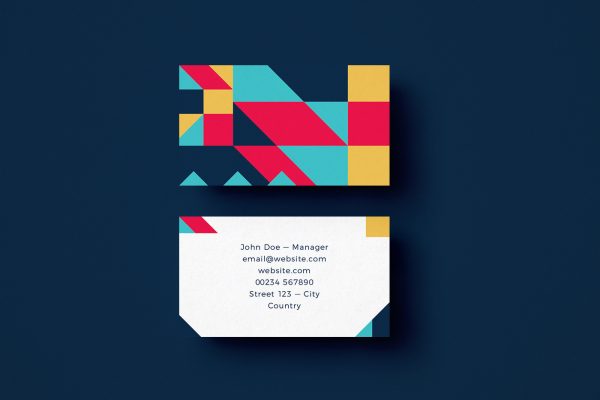 Geometric Shapes Business Card Template 1 Geometric Shapes Business Card Template 1