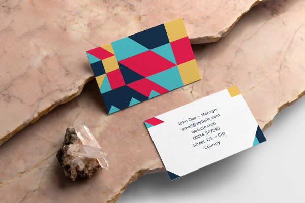 Geometric Shapes Business Card Template 2 Geometric Shapes Business Card Template 2