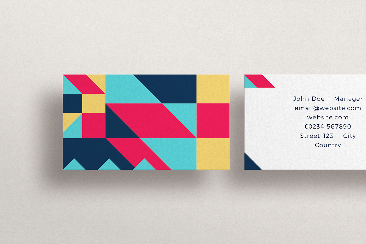 Geometrical & Modern Business Card Template 2 svg+xml;charset=utf Geometrical & Modern Business Card Template