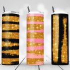 Gold Brushed Sublimation Tumbler Designs