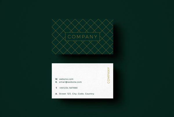 Gold Pattern Business Card Template 1 Design Templates