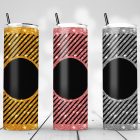 Gold Stripes & Monogram Sublimation Tumbler Designs