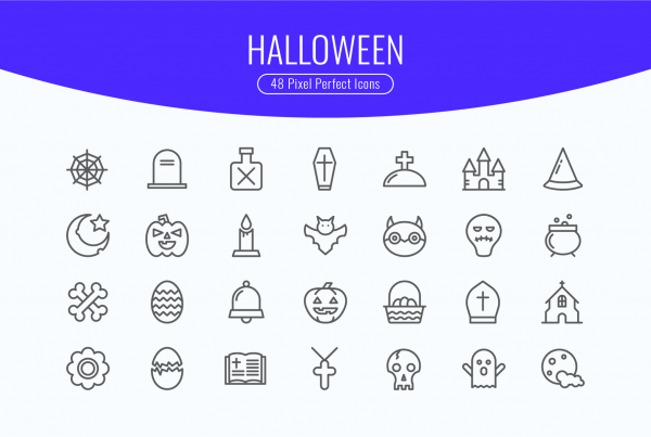 Halloween & Easter Line Icons