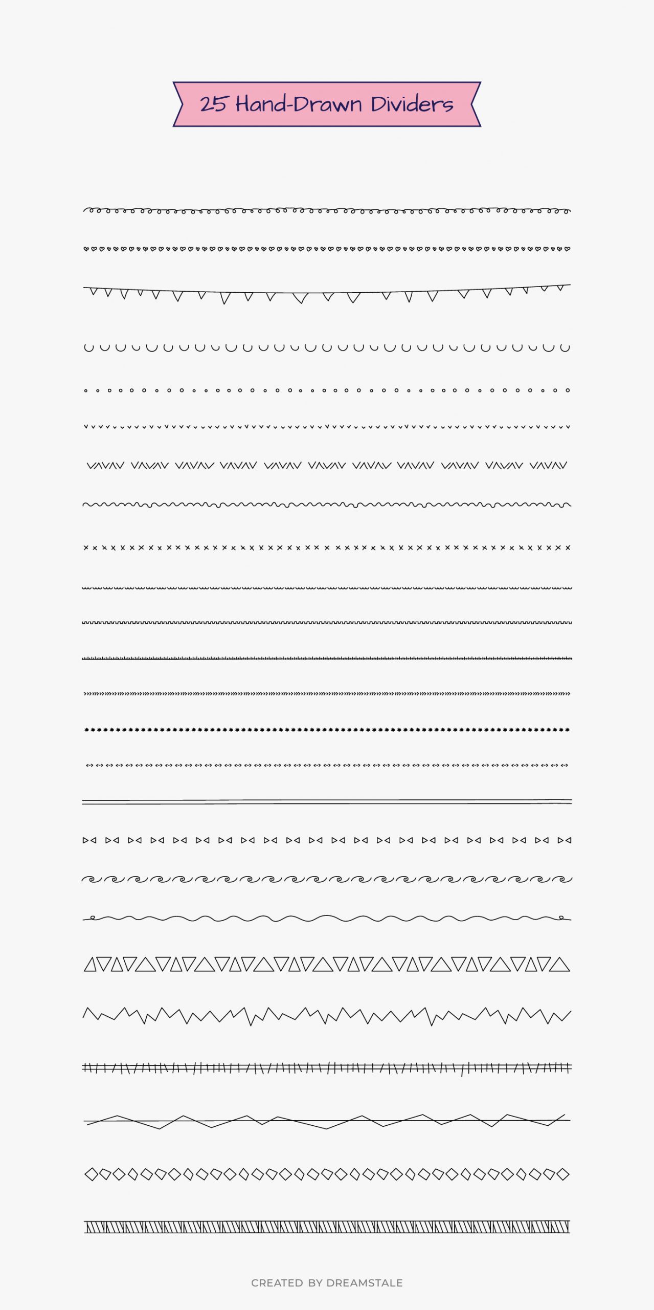 Hand Drawn Text Dividers Clipart Set 3 svg+xml;charset=utf Hand Drawn Text Dividers Clipart Set