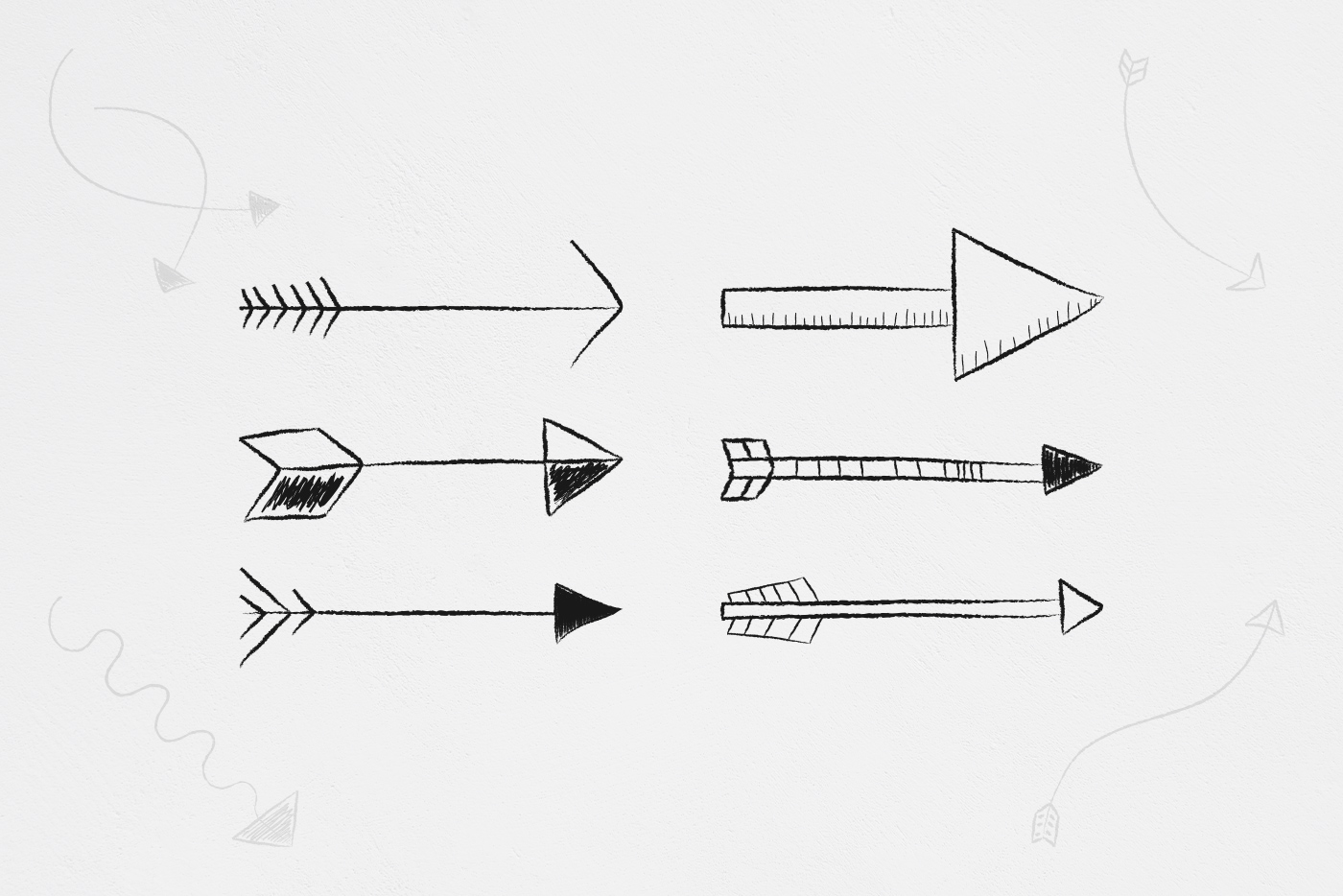 Hand Drawn Vector Arrows Dreamstale