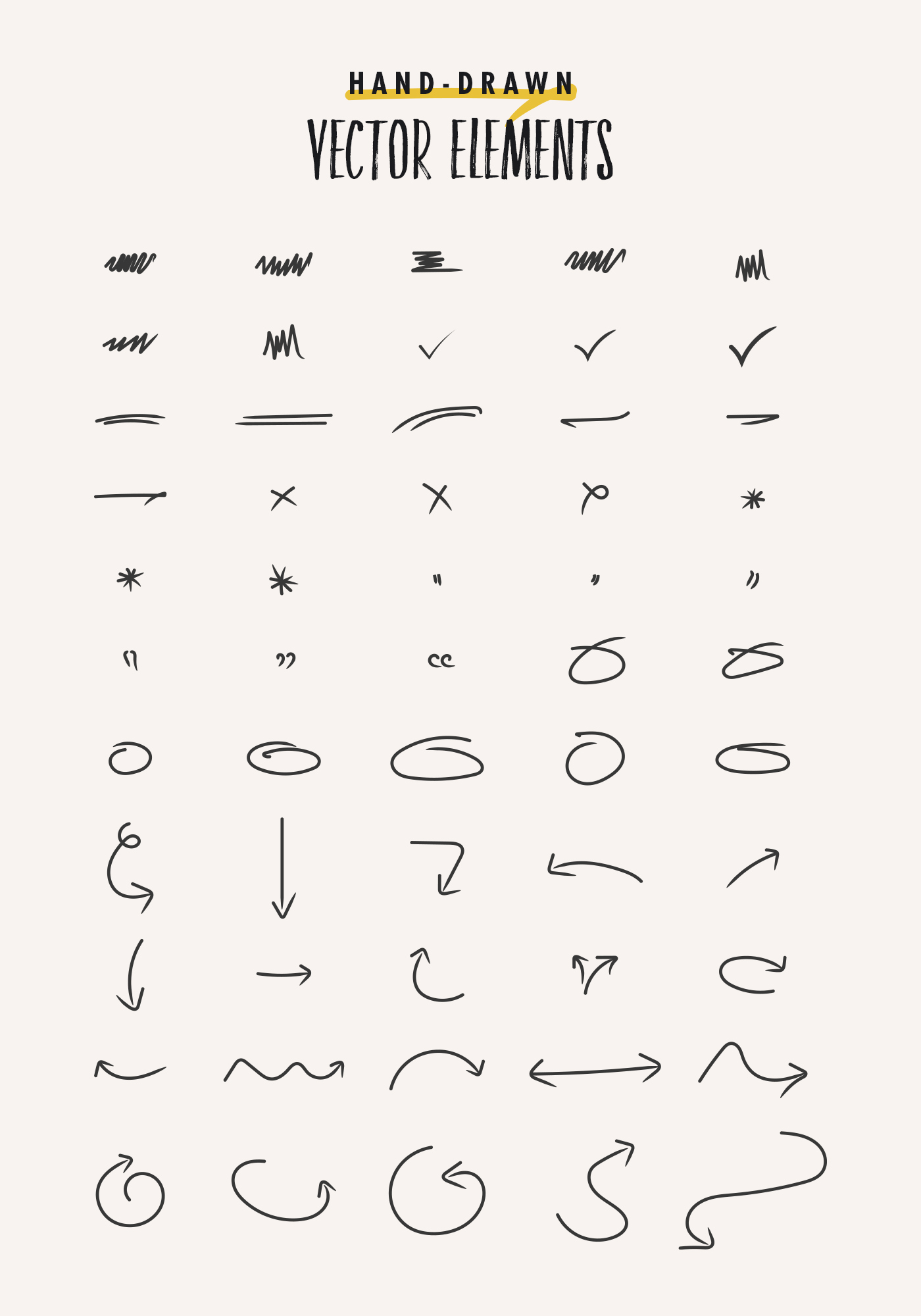 Hand Drawn Vector Elements 4 svg+xml;charset=utf Hand Drawn Vector Elements