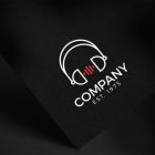 Headphones Music Logo Template 1 Minimalist Vector Logo Templates Bundle Vol. 1