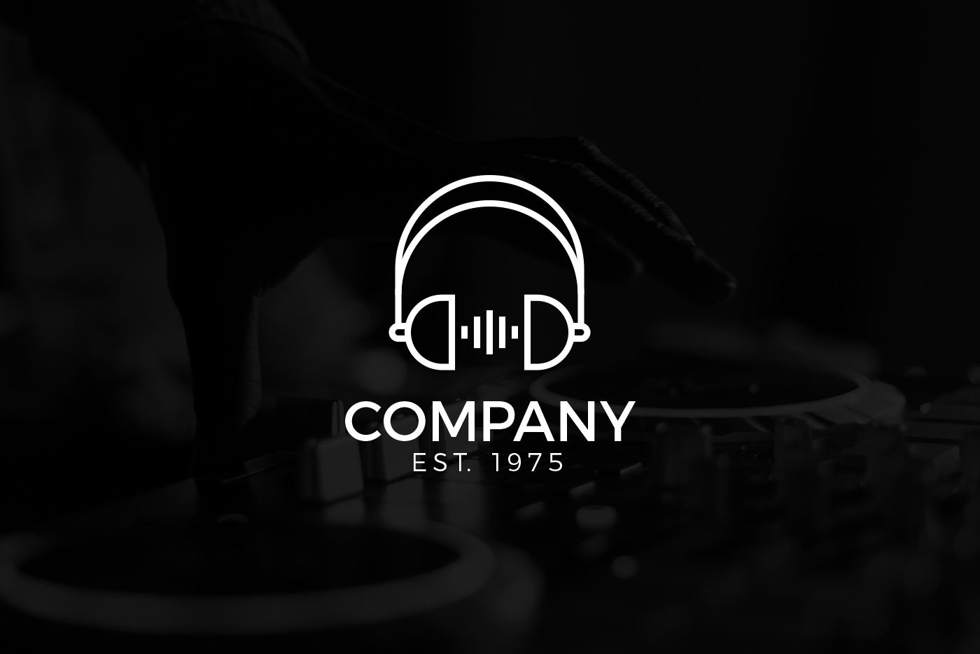 Headphones Music Vibes Logo Template 2 svg+xml;charset=utf Headphones Music Vibes Logo Template