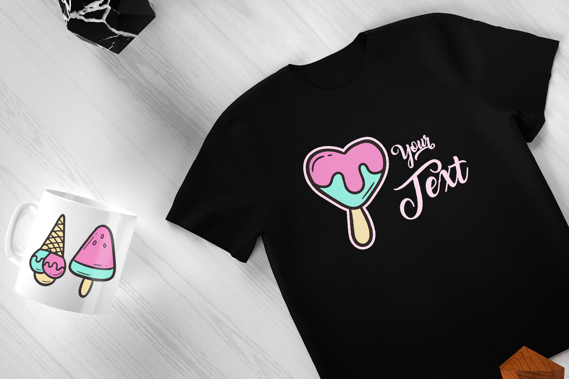 Ice Cream Doodles SVG Clipart Bundle 5 svg+xml;charset=utf Ice Cream Doodles SVG Clipart Bundle