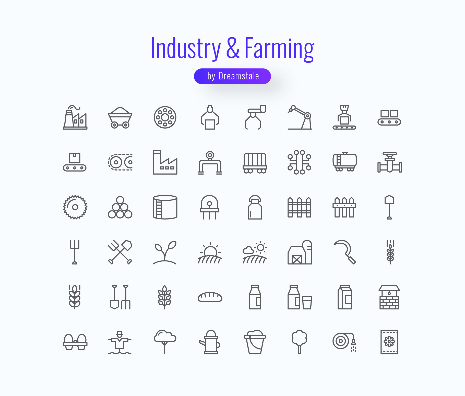 Industry & Farming Line Icons 5 svg+xml;charset=utf Industry & Farming Line Icons
