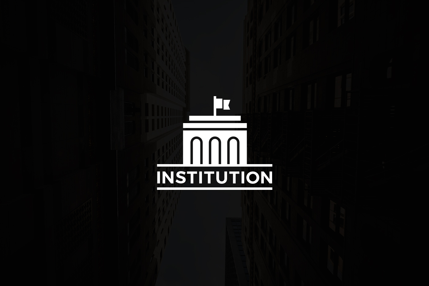 Institutional Building Logo Template 2 svg+xml;charset=utf Institutional Building Logo Template