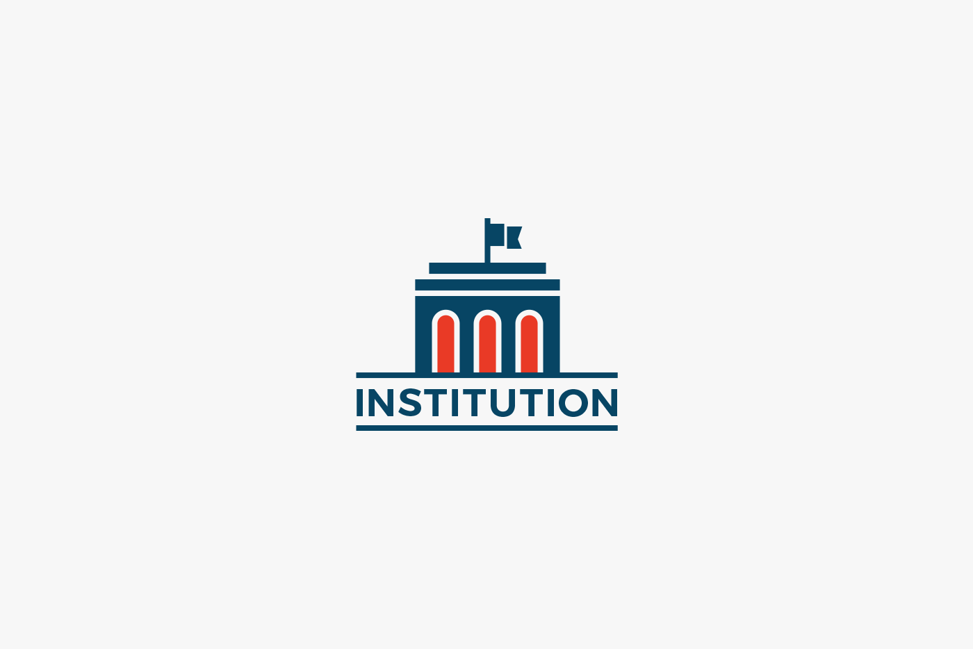 Institutional Building Logo Template 1 svg+xml;charset=utf Institutional Building Logo Template