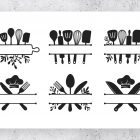Kitchen Utensil Split Monograms