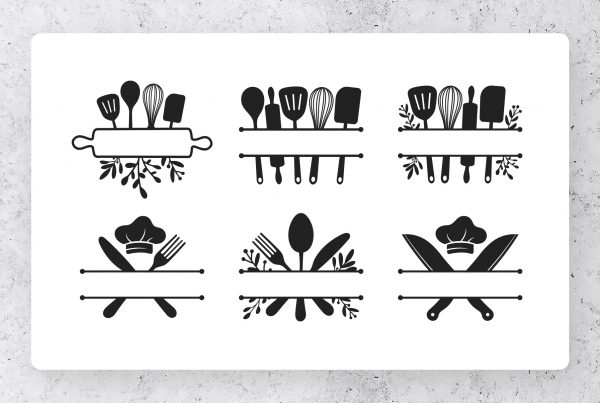 Kitchen Utensil Split Monograms