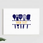 Kitchen Utensil Monograms 3 Split Vector Monogram Clipart SVG Bundle Vol. 1