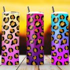 Gold Leopard Sublimation Tumbler Designs
