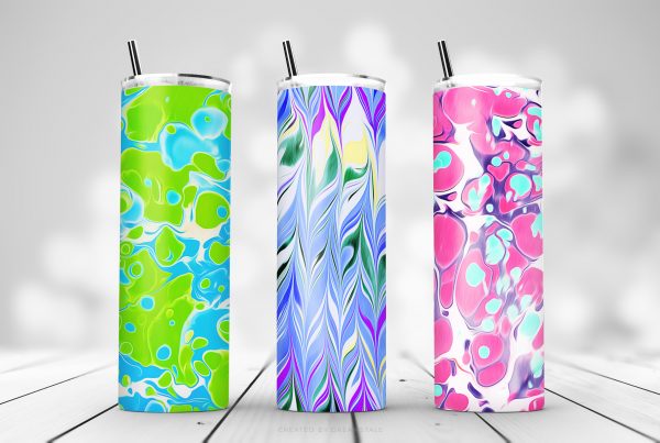 Marble Skinny Tumbler Sublimation Designs