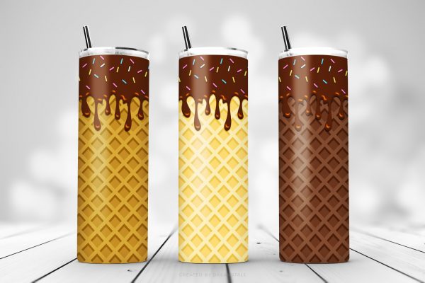 Melting Ice Cream Tumbler Wraps 1 Melting Ice Cream Tumbler Wraps 1