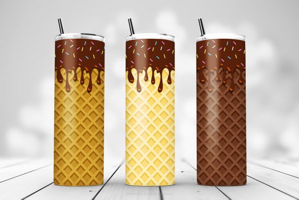 Melting Ice Cream Tumbler Wraps 1 Textures & Backgrounds
