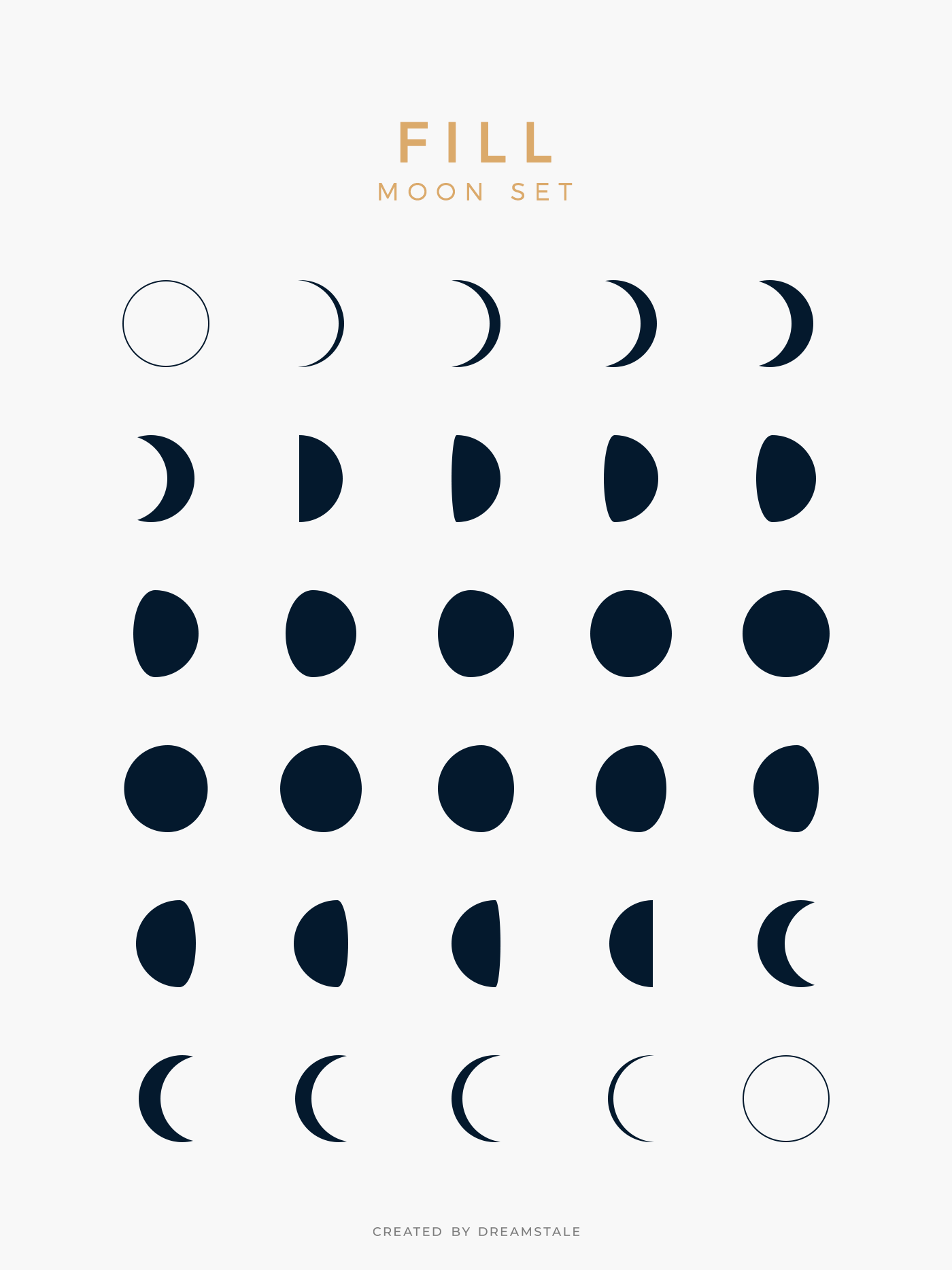 Moon Phases Vector Clipart Set 4 svg+xml;charset=utf Moon Phases Vector Clipart Set