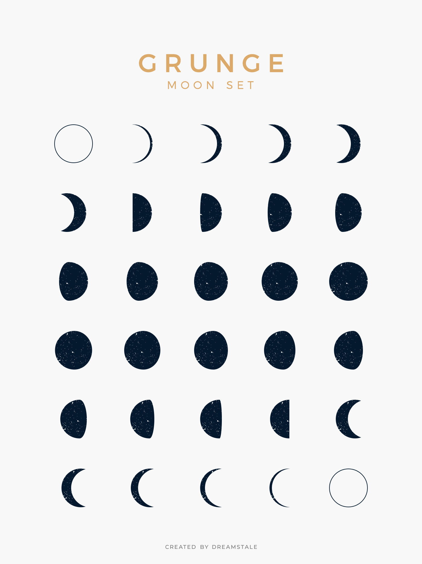 Moon Phases Vector Clipart Set 6 svg+xml;charset=utf Moon Phases Vector Clipart Set