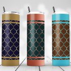 Moroccan Trellis Sublimation Tumbler Designs 1